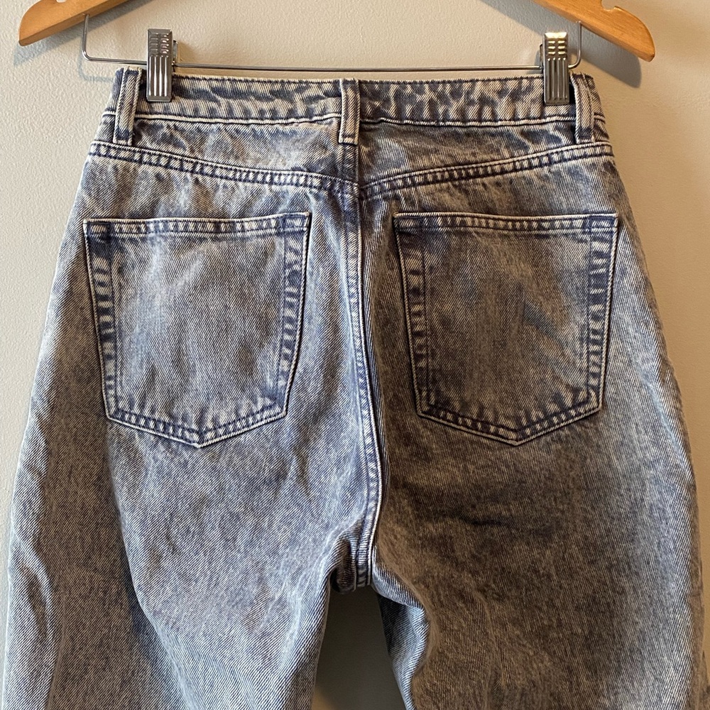 Topshop acid wash mom jeans